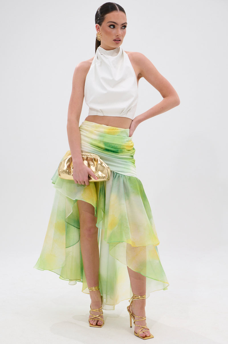LIMONE CHIFFON MIDI SKIRT