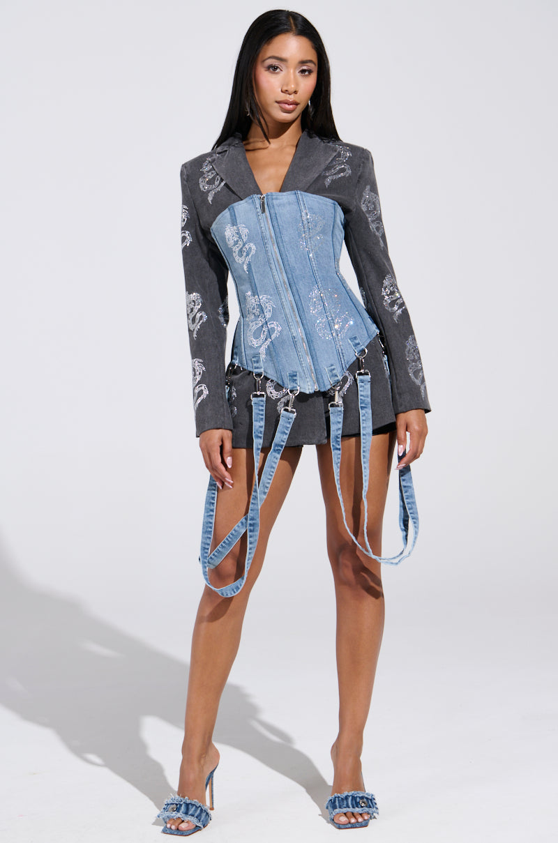 DRAGON SENSE EMBELLISHED CORSET