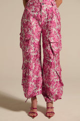 MILEY JACQUARD CARGO PANTS
