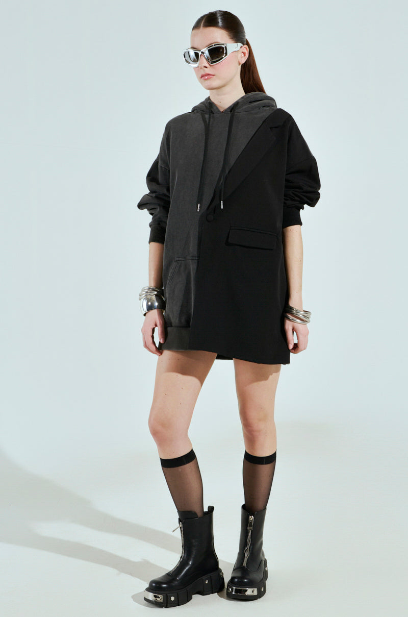 CASUAL BUSINESS SWEATSHIRT BLAZER MINI DRESS