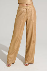 UP ALL NIGHT THINKING TROUSER IN GOLD