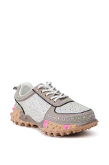 AZALEA WANG ISABEAU BROWN MULTI SNEAKER