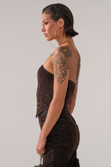 OH BABY VELVET DENIM CORSET