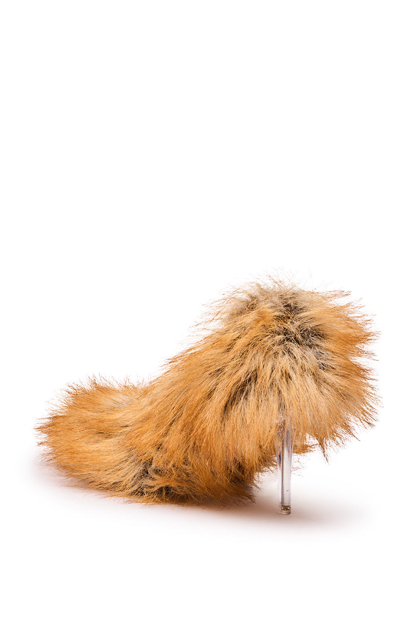 AZALEA WANG JAMEECK TAN FUR PUMP