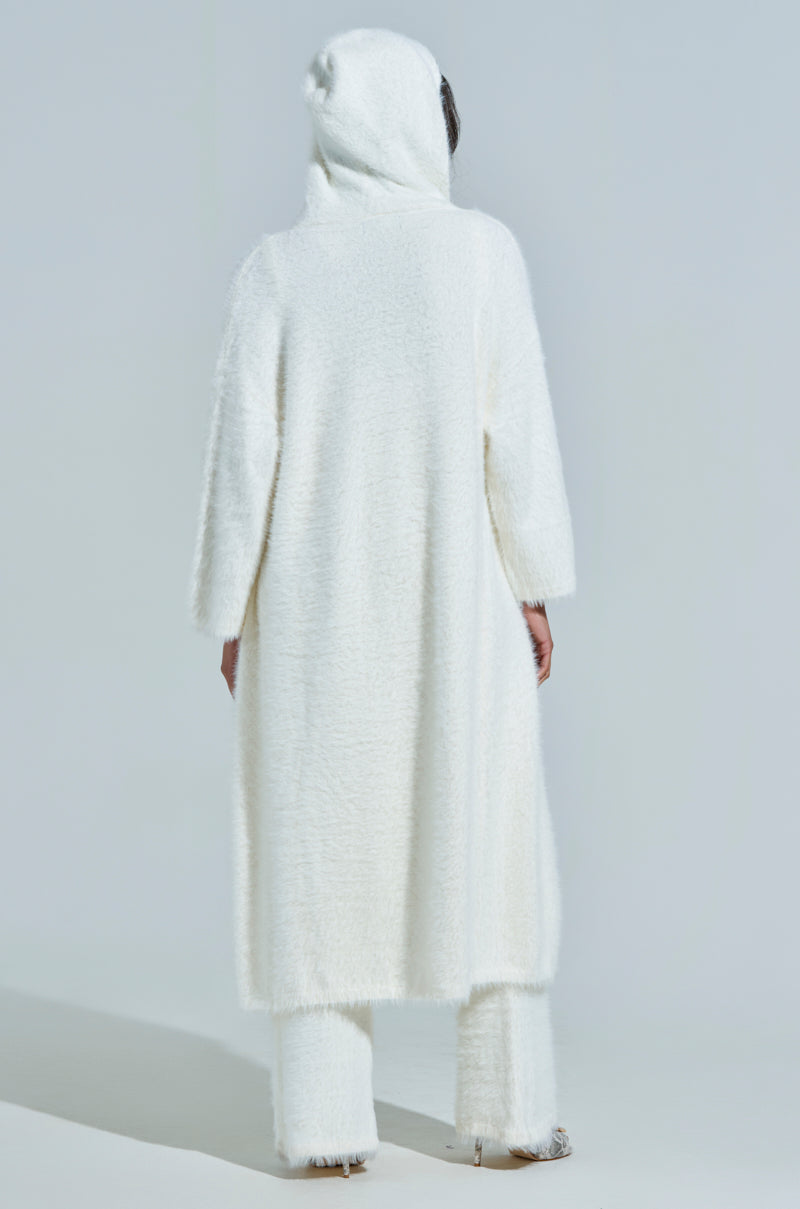 STAYING IN FUZZY KNIT CARDIGAN