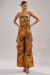 NIKKI BROCADE JUMPSUIT