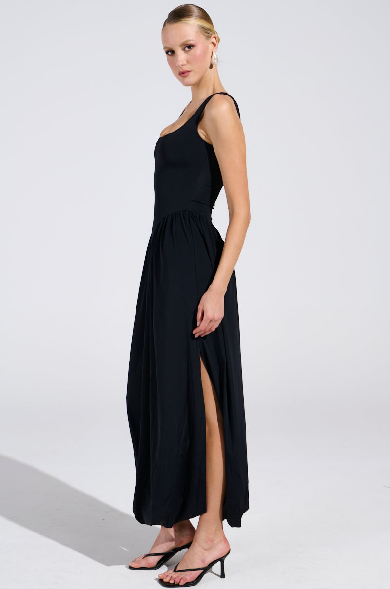 FELT CUTE DRAPED MAXI DRESS