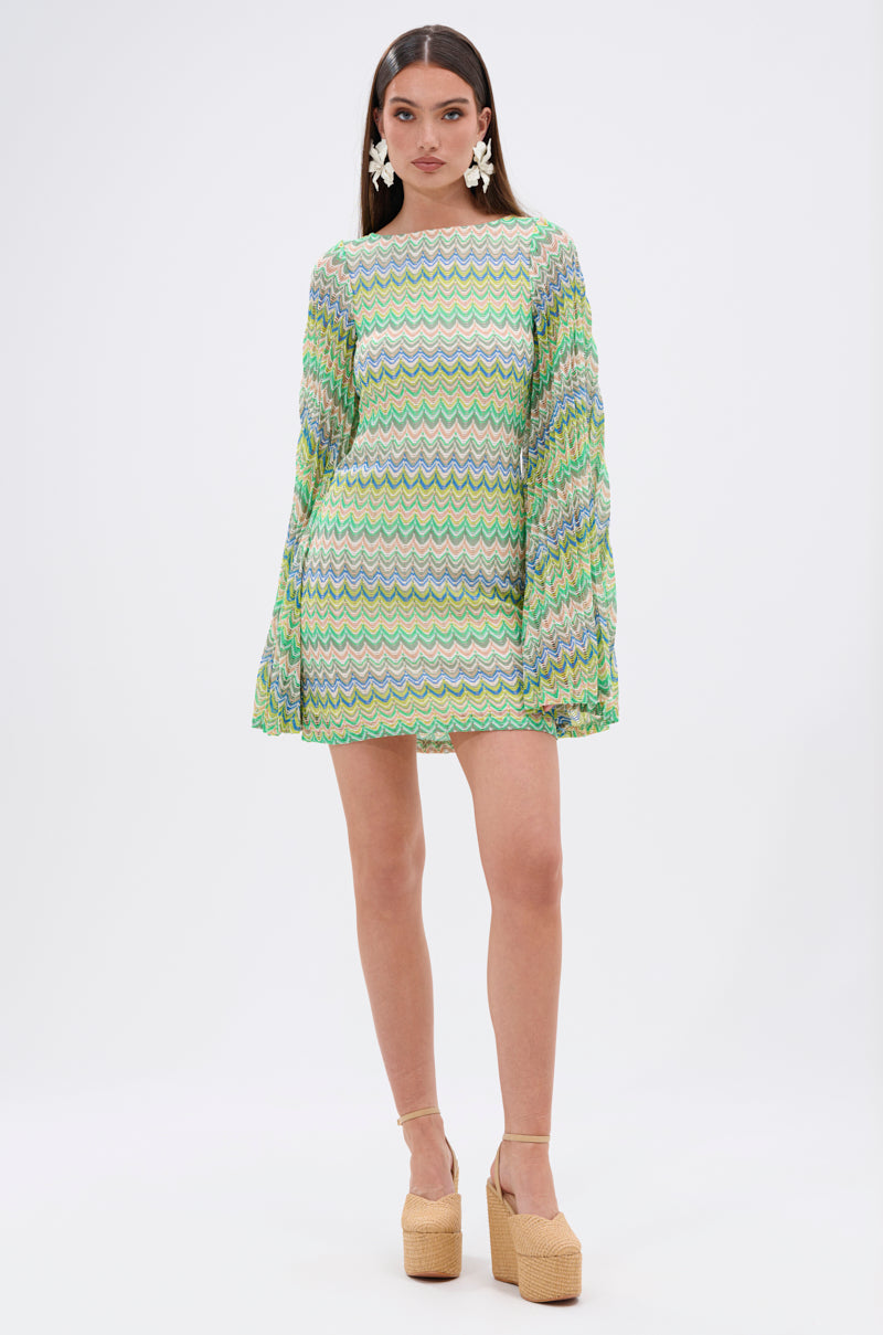 SUMMER TIME FINE PRINTED MINI DRESS