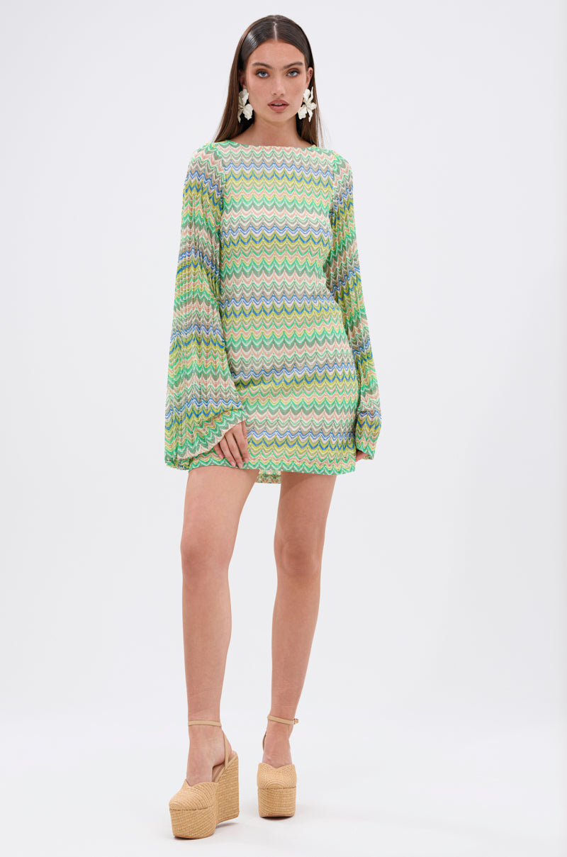 SUMMER TIME FINE PRINTED MINI DRESS