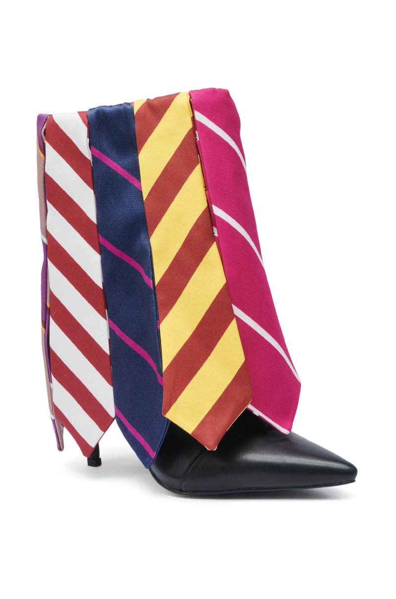 AZALEA WANG JAUNE BLACK TIE BOOTIE