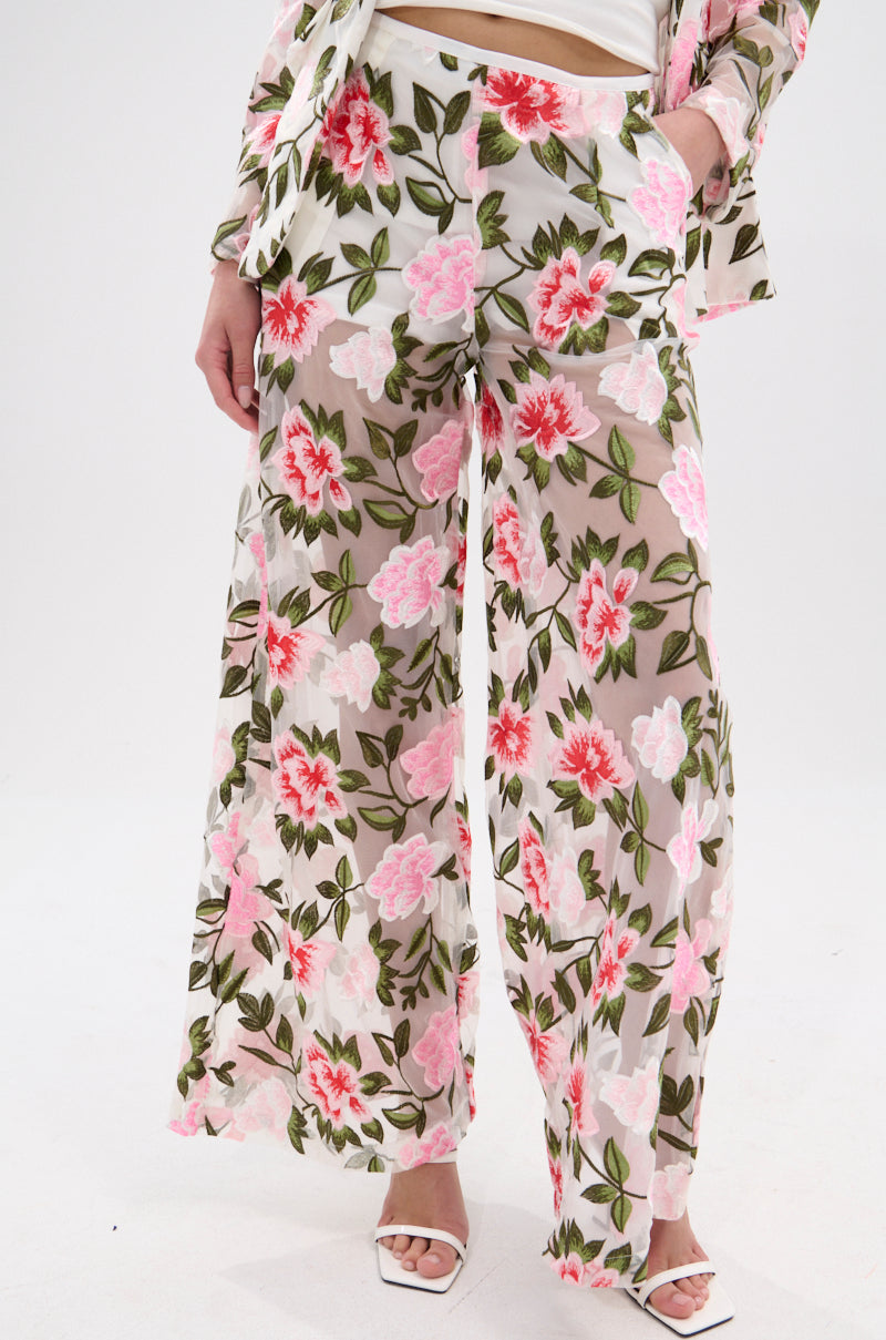 BLOSSOM LACE PALAZZO PANTS