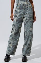 STEPH CAMO DENIM RELAXED PANT