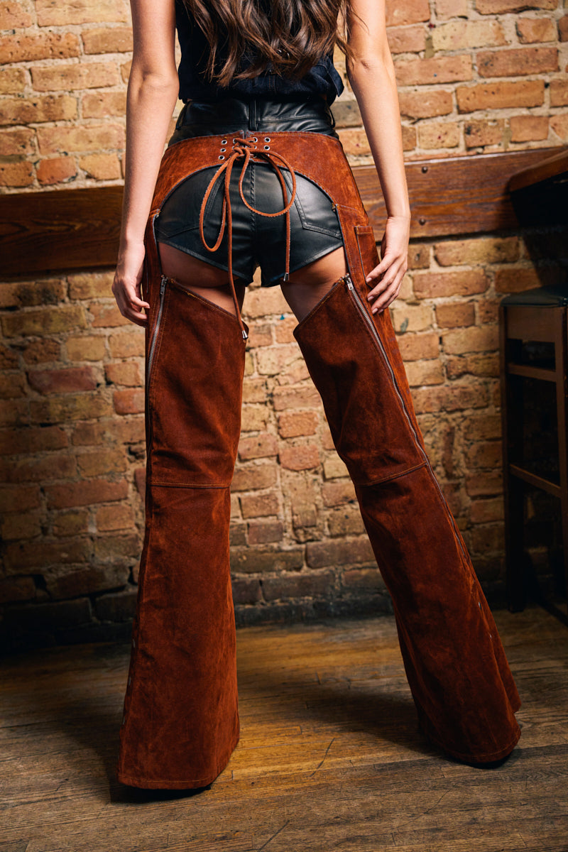 INCREDIBLE VELVET DENIM CHAPS