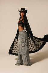 PLACES TO BE RELAXED CARGO DENIM JEANS