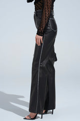 FLY GIRL FAUX LEATHER PANT