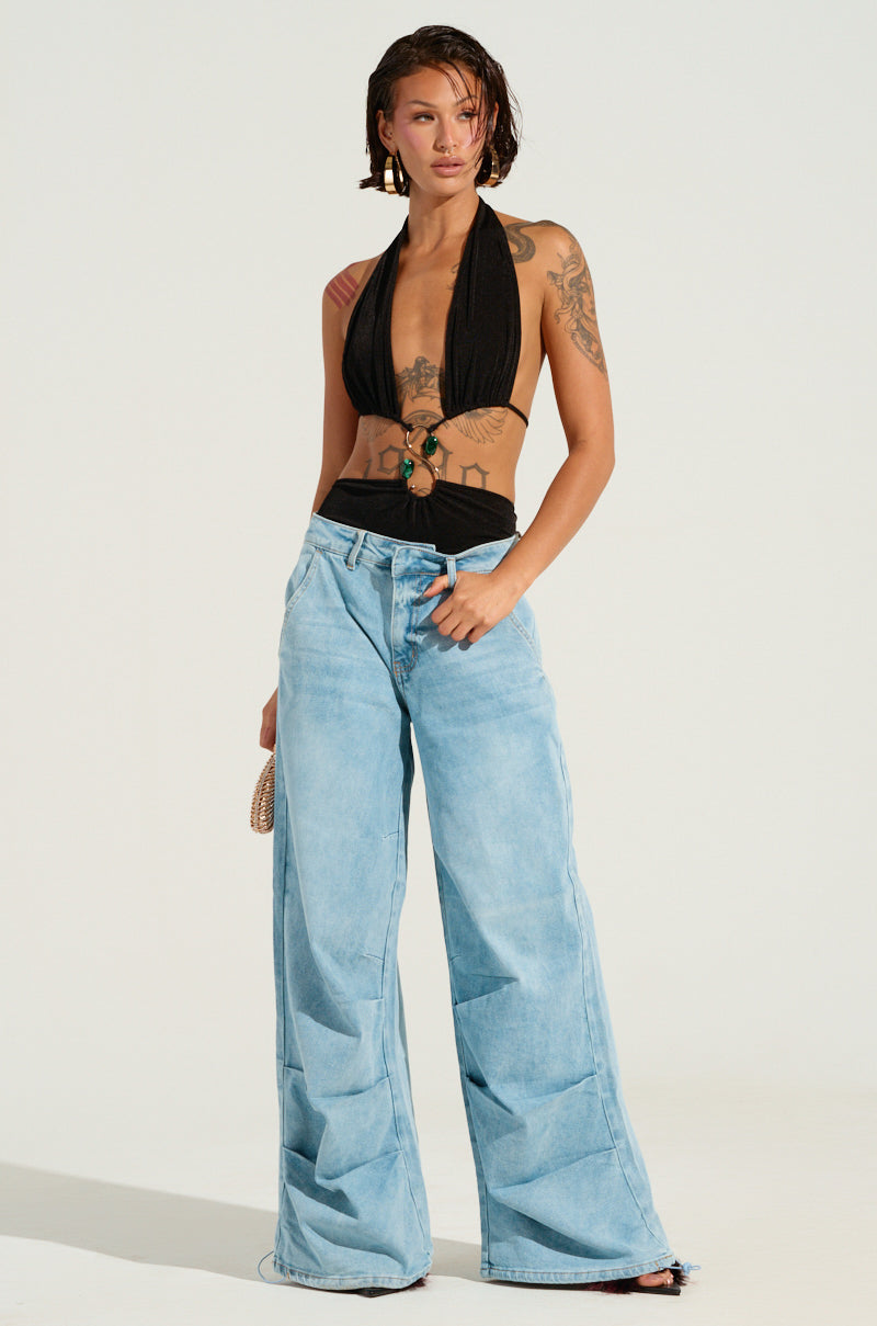 LUCKY LUCKY WIDE LEG DENIM PANT