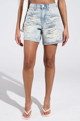 WASHED LIKE ME DENIM BERMUDA SHORT
