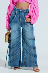 RIDE THE WAVE WIDE LEG DENIM JEANS