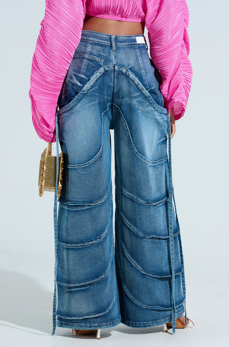 RIDE THE WAVE WIDE LEG DENIM JEANS