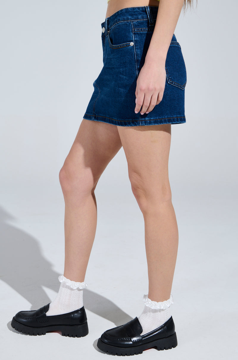 JOLENE DENIM MINI SKIRT