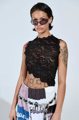 FREE FALLING LACE TOP