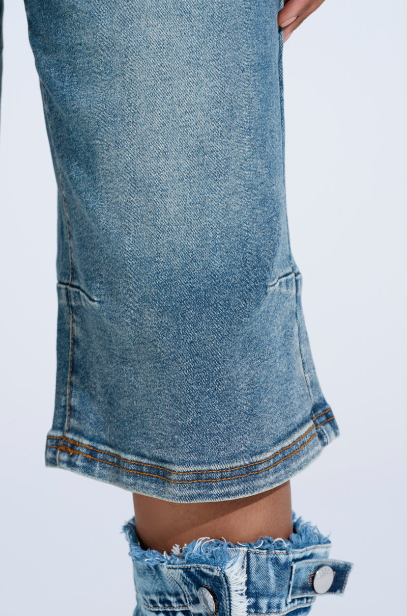 BREAK UP WITH HIM DENIM SHORTS