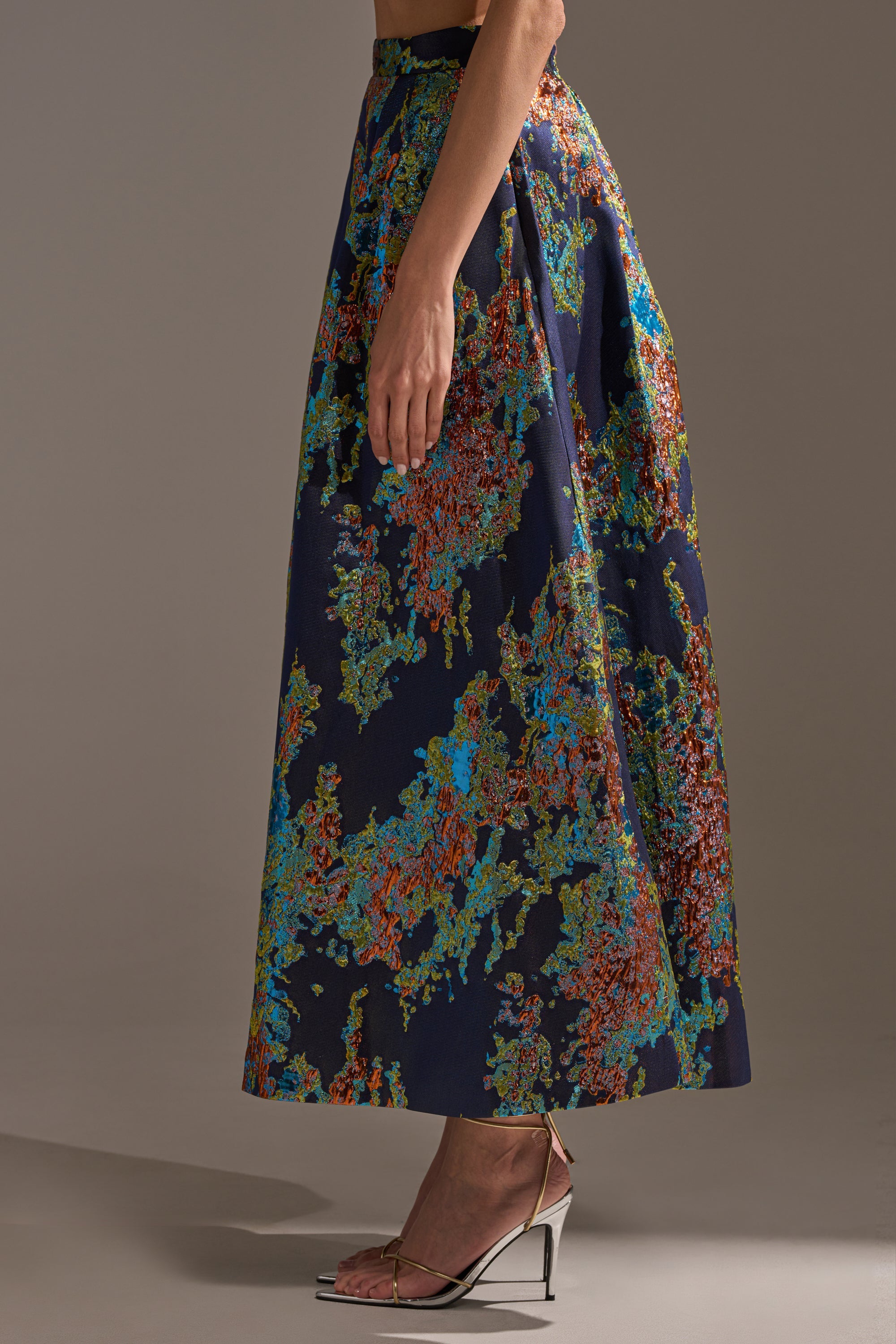 IN THE WILD BROCADE MAXI SKIRT