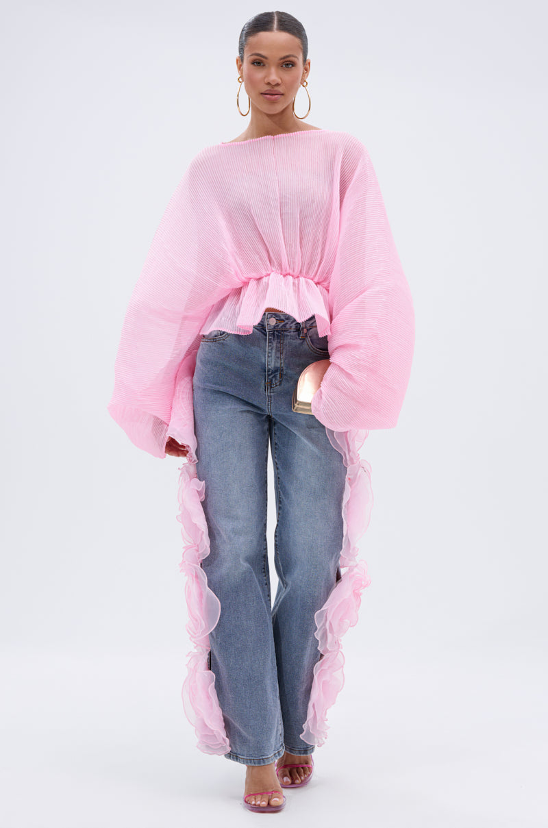 FLOWER GIRLIE APPLIQUE DENIM JEANS