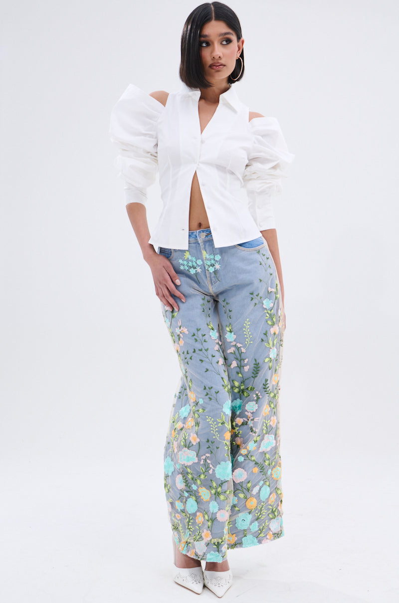 FLOWER POWER RELAXED DENIM