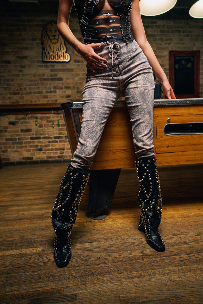 IN THE SUN SNAKE LACE-UP PANT