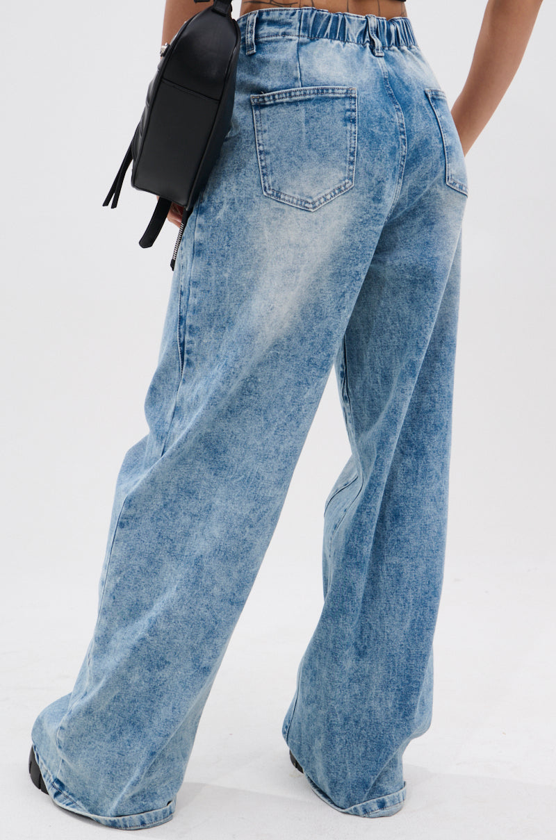 TIED TO YOU RELAXED DENIM PANT WITH TIE BELT