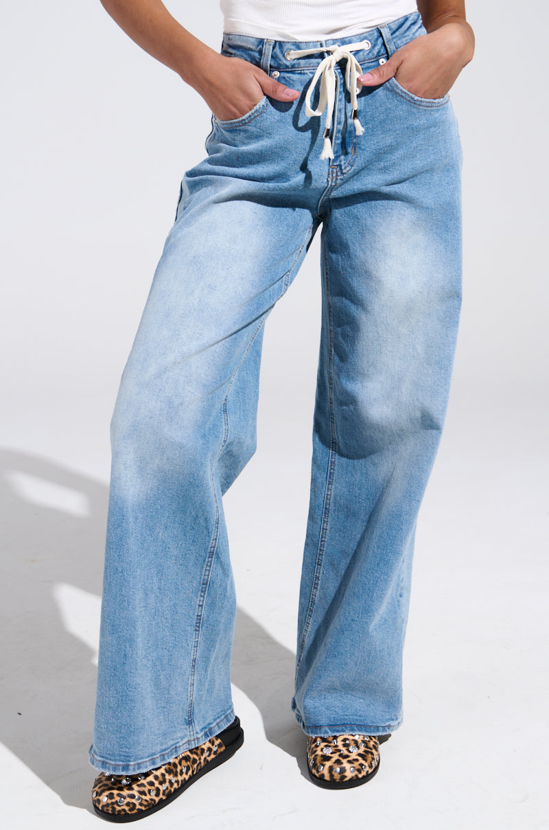 JUST LIKE THAT WIDE LEG DENIM PANT