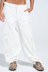 GET RIGHT TO IT CARGO DENIM PANT
