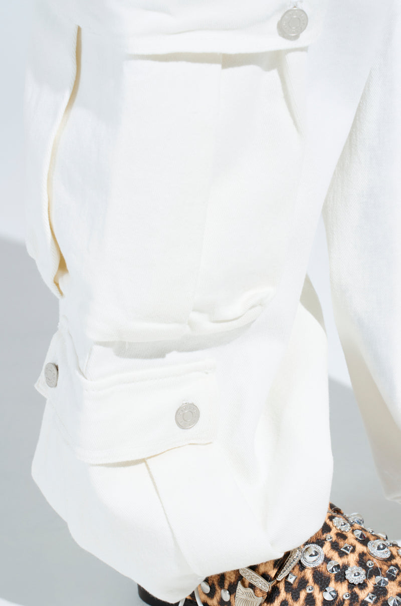 GET RIGHT TO IT CARGO DENIM PANT