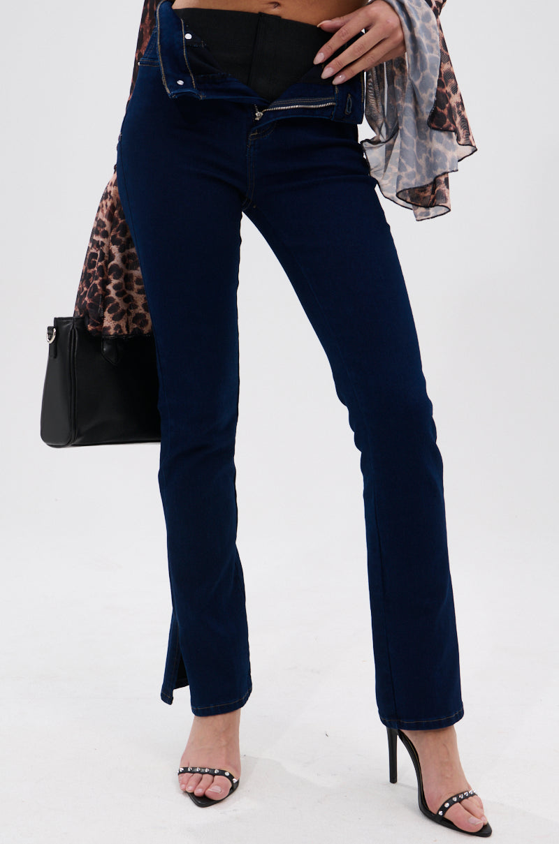 THE BEST CORSET WAISTED FLARE DENIM