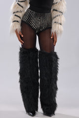 COOLEST GIRL ON THE BLOCK MESH HOT SHORT WITH STUDS