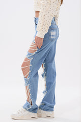DISTRESSED LIFE DENIM PANT