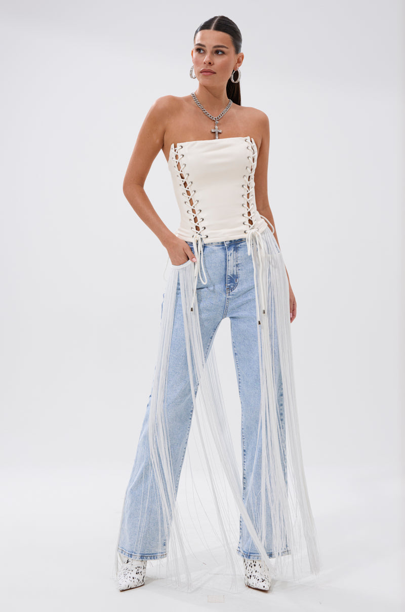 FLYING AWAY FRINGE DENIM