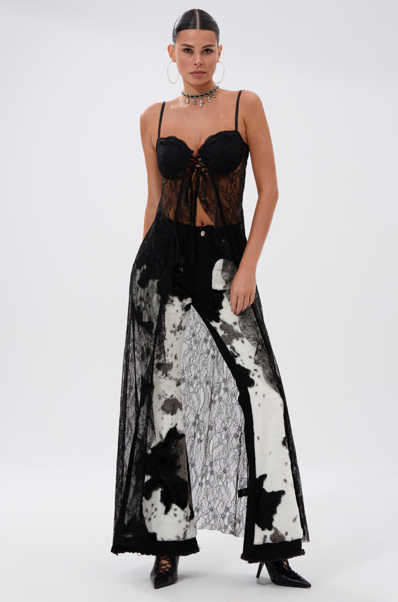 LETS GO TO THE RODEO BABY COW DENIM