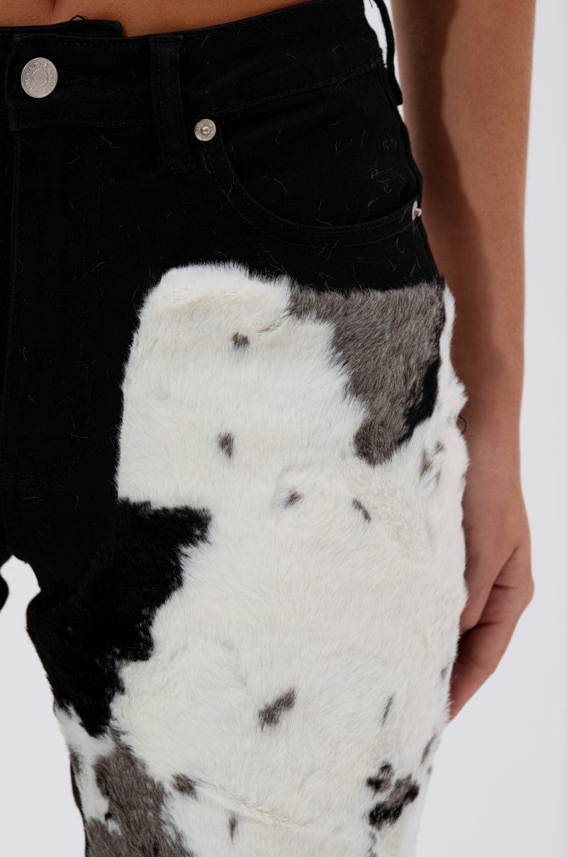 LETS GO TO THE RODEO BABY COW DENIM