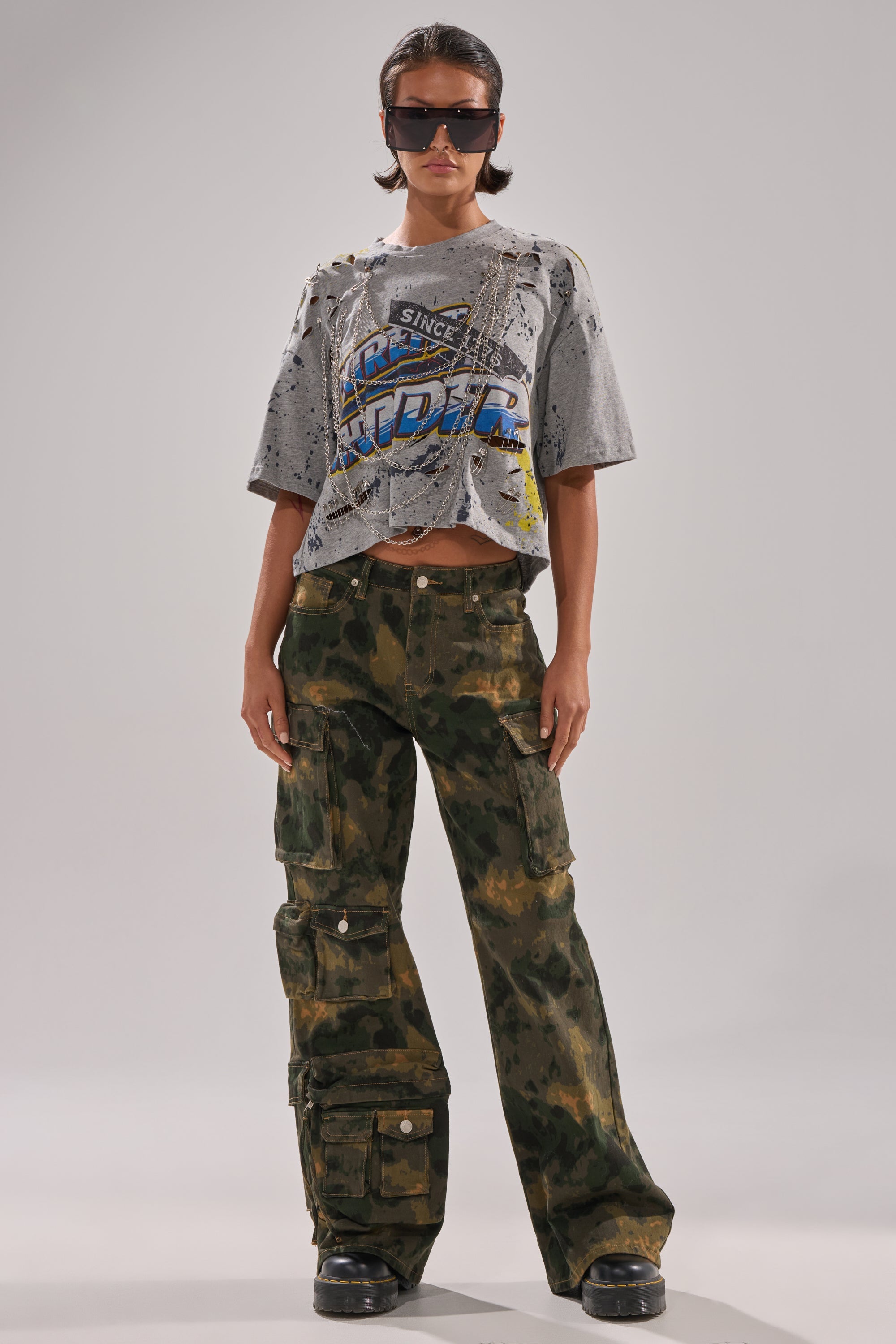 WASHED UP CARGO CAMO PANT