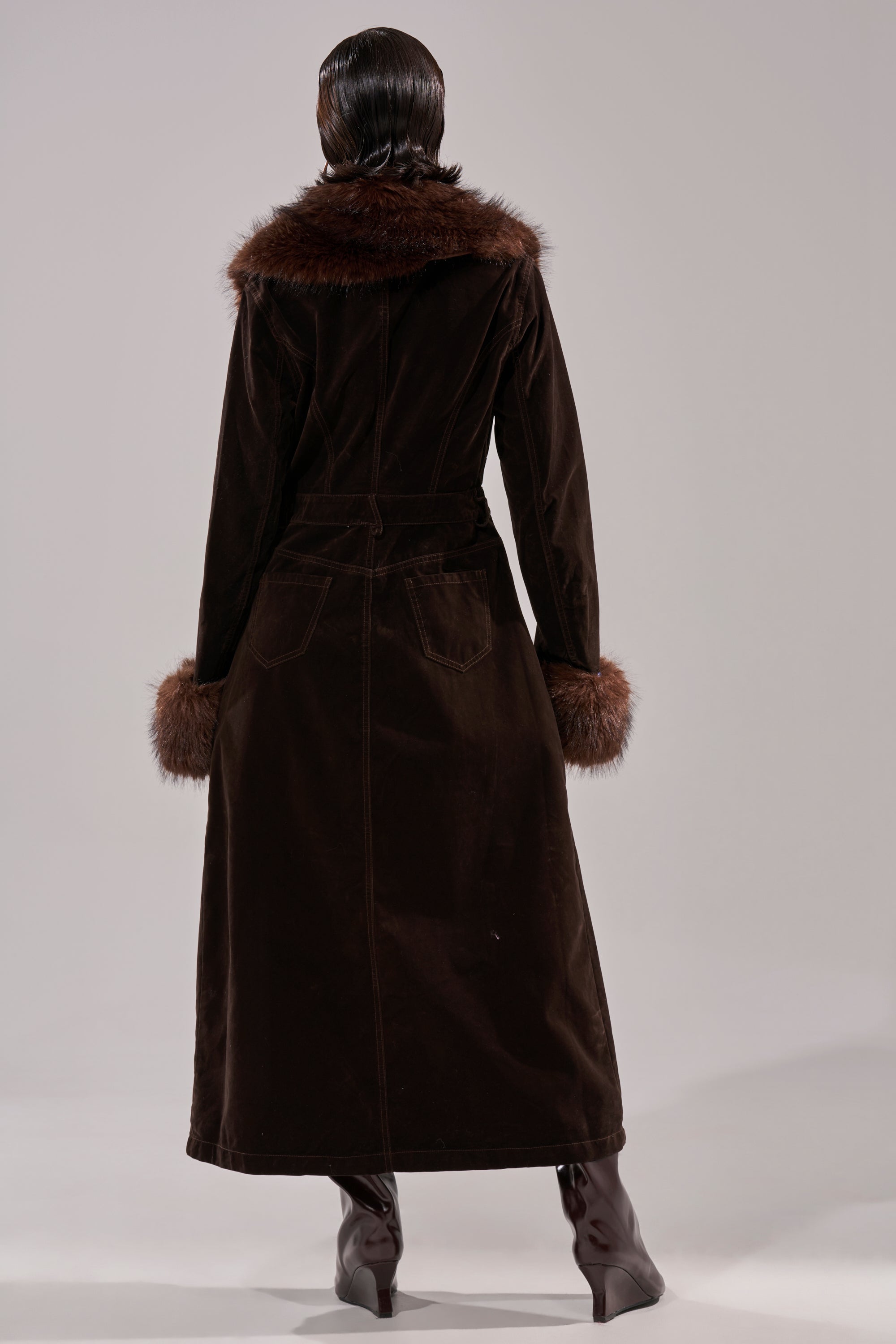 WILD SIDE VELVET DENIM TRENCH