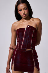 ASYMMETRIC ZIP CORSET