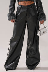 TIME AFTER TIME FAUX LEATHER TROUSER