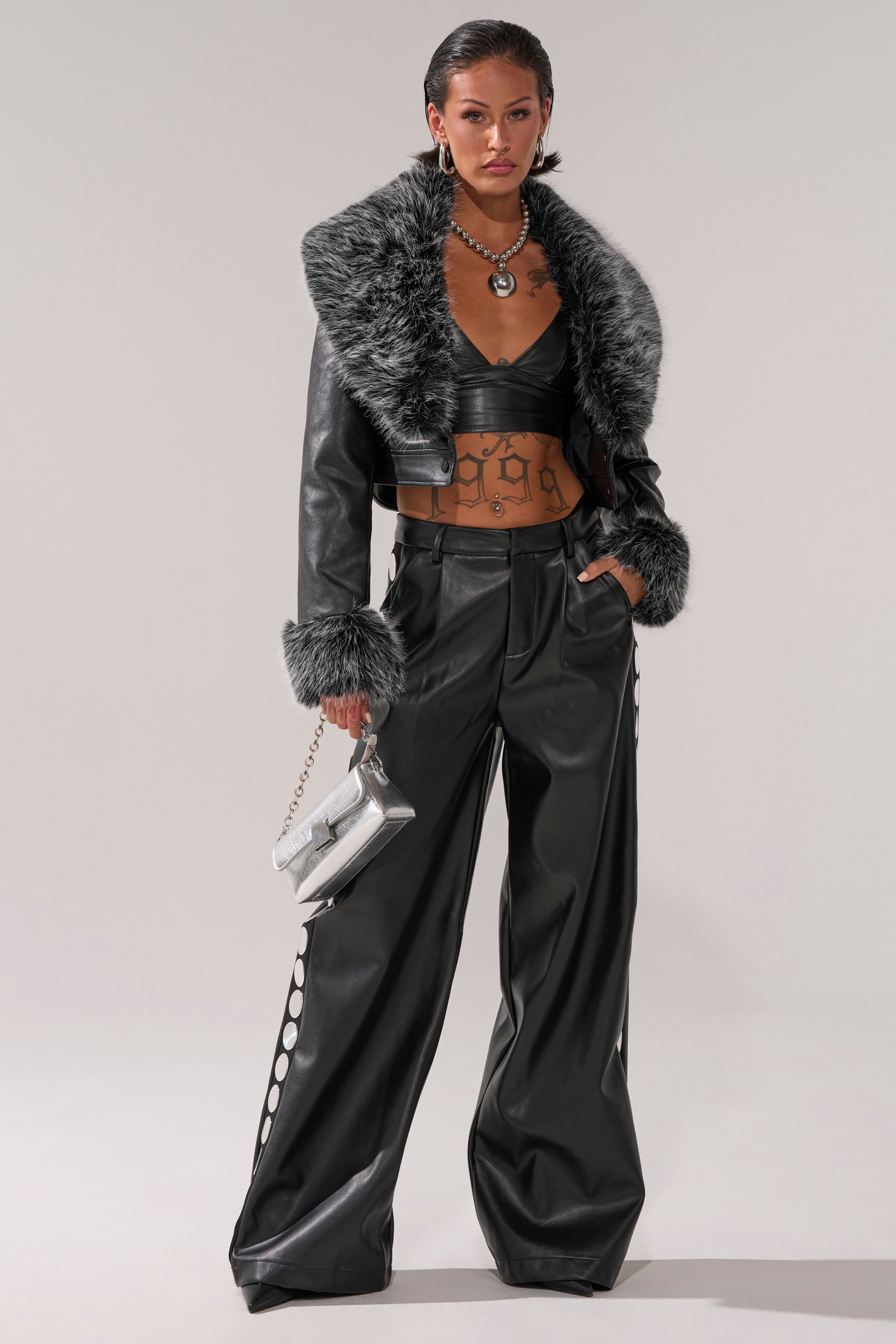 TIME AFTER TIME FAUX LEATHER TROUSER