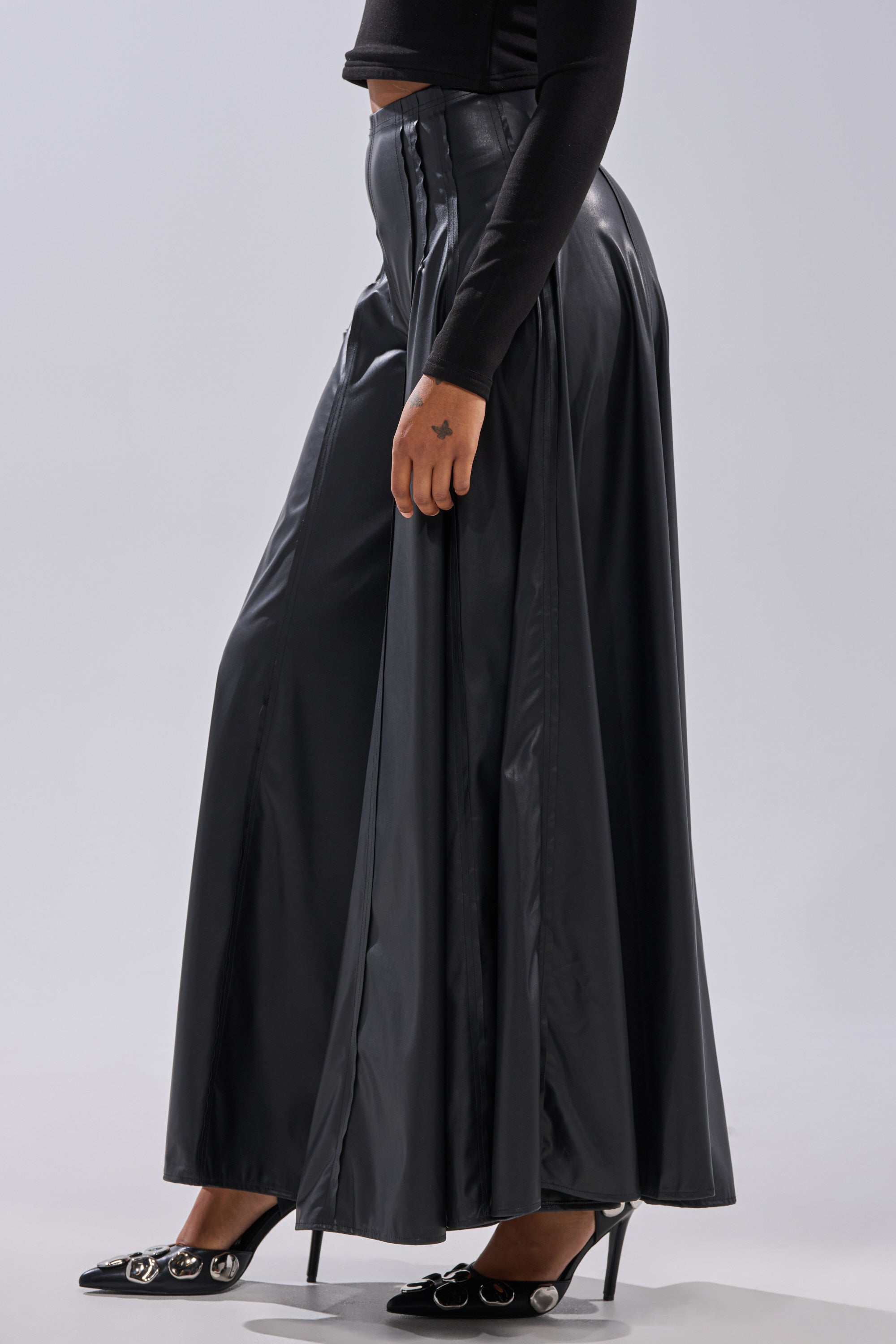 GALAXY FAUX LEATHER TROUSER