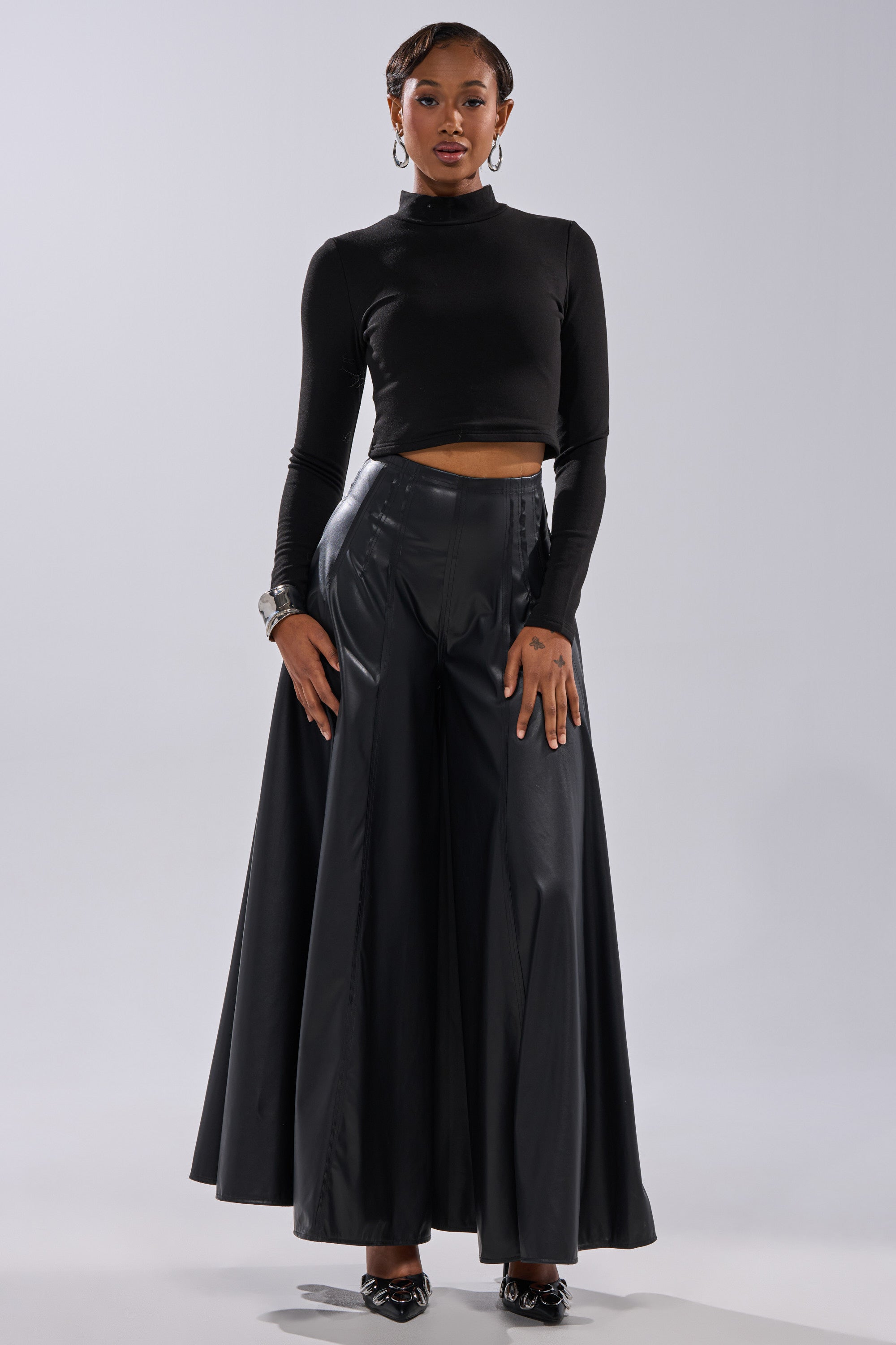 GALAXY FAUX LEATHER TROUSER