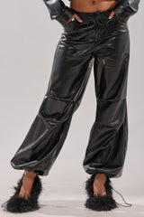 GET WITH IT FAUX LEATHER TROUSER