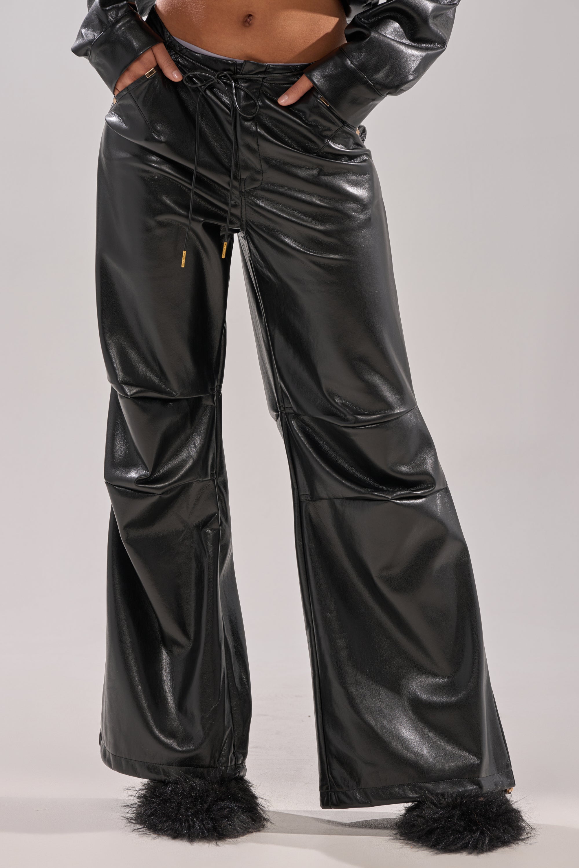 GET WITH IT FAUX LEATHER TROUSER