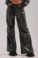 GET WITH IT FAUX LEATHER TROUSER
